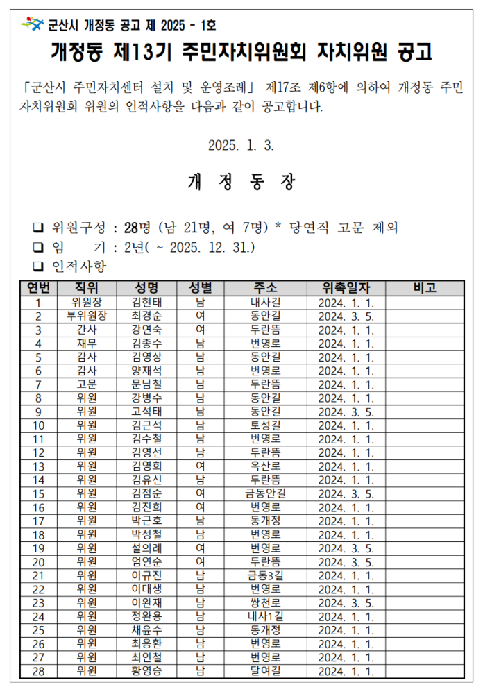 공고문