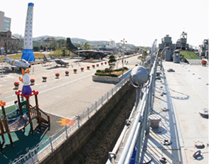 진포 해양테마 공원(위봉함) 외부 전경